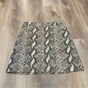 Runway Paris Snakeprint Faux Leather Miniskirt size L